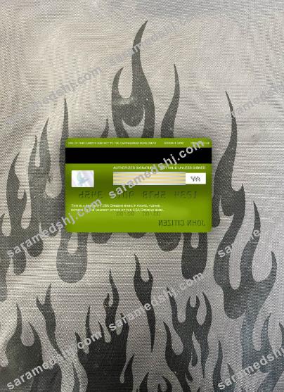 USA Citizens bank visa classic card photolook back
